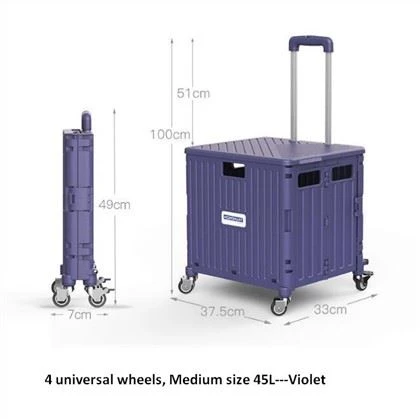 Carrello della spesa con rotelle regolabile